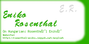 eniko rosenthal business card